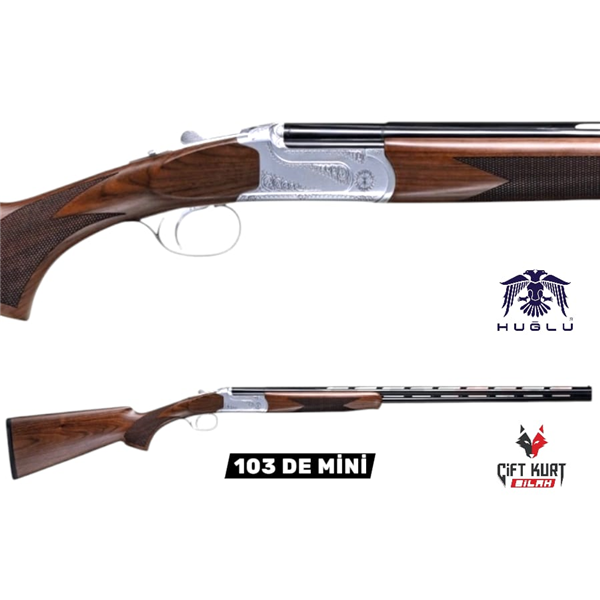 Huğlu 103 DE MİNİ Süperpoze Tek Tetik Ejektörlü Ağaç Beyaz Av Tüfeği